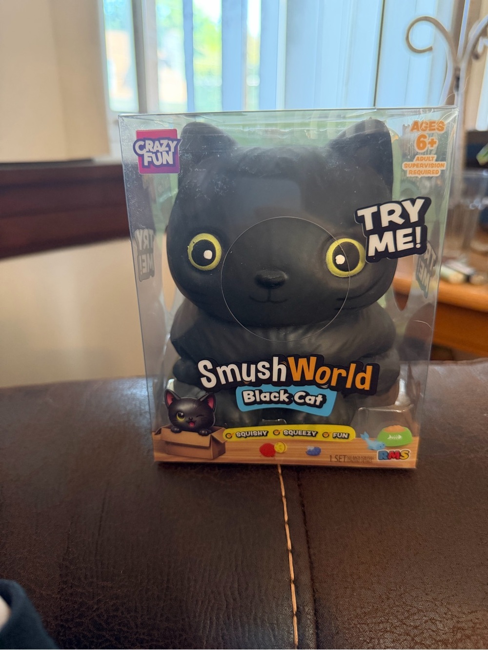 Crazy Fun SmushWorld Black Cat Large Squishy Toy
